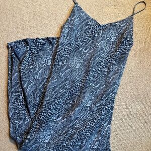 Lapis Los Angeles Animal Print Slip Dress